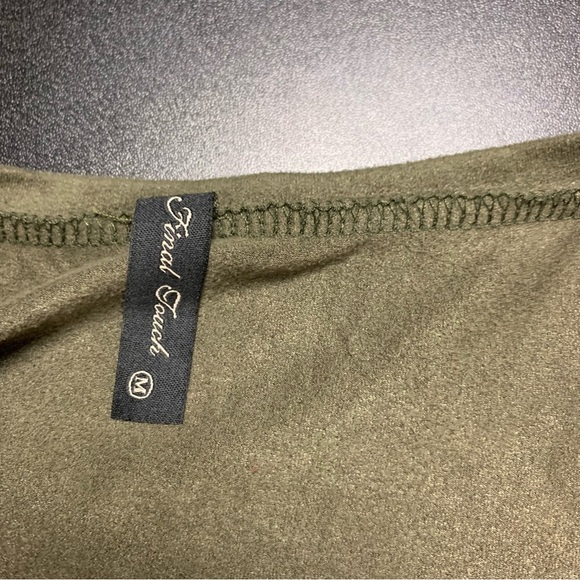 Final Touch Fringe Back shirt Dress Western Boho Cowgirl Rodeo M - Picture 5 of 8